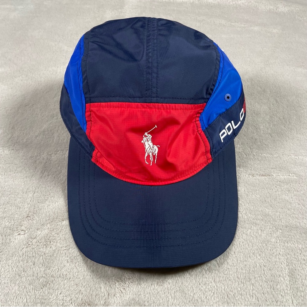 POLO Ralph Lauren 5 Panel Color Block Adjustable Hat/Cap-Navy/Red polo 67